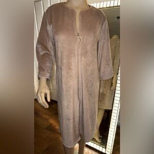 Softie Cozy Taupe Zip-Up Robe